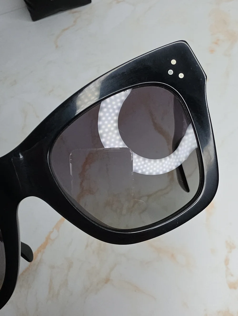 Celine Oversized Polarized cat-eye acetate sunglasses Black Cl4004IN